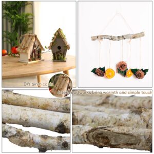 Uplama 6Pack Small Birch Logs for Fireplace Unfinished Wood Crafts DIY Home Decorative Burning,Fireplace Log Set (0.78''-1.18'' Dia. x 12" Long)