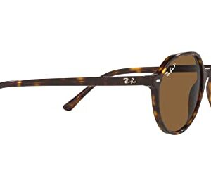 Ray-Ban RB2195 Thalia Square Sunglasses, Havana/Polarized Brown, 51 mm