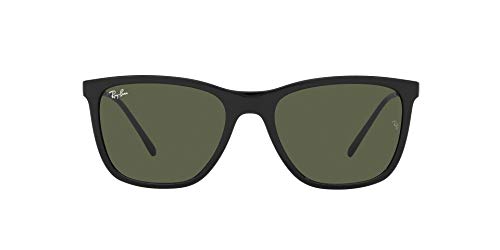 Ray-Ban Rb4344 Square Sunglasses, Black/Green, 56 mm