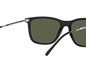 Ray-Ban Rb4344 Square Sunglasses, Black/Green, 56 mm