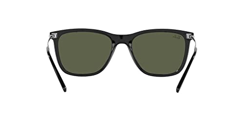 Ray-Ban Rb4344 Square Sunglasses, Black/Green, 56 mm