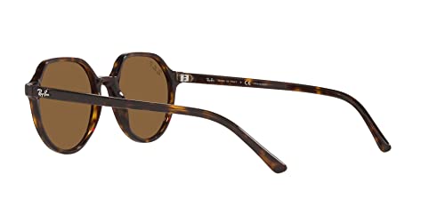 Ray-Ban RB2195 Thalia Square Sunglasses, Havana/Polarized Brown, 51 mm