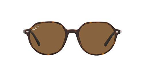 Ray-Ban RB2195 Thalia Square Sunglasses, Havana/Polarized Brown, 51 mm