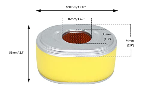 Fullas 4 Pack 17210-ZE0-505 GX120 Air Filter Compatible with Honda GX110 GX120 Engine, Plus Pre Filter, 17210-ZE0-821/17210-ZE0-822/17210-ZE0-820