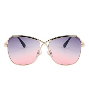 feisedy womens cute sunglasses oversized butterfly x shape design cateye lady sunglasses b2738