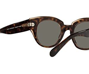 Ray-Ban Women's RB2192 Roundabout Round Sunglasses, Havana On Transparent Brown/Dark Grey, 47 mm