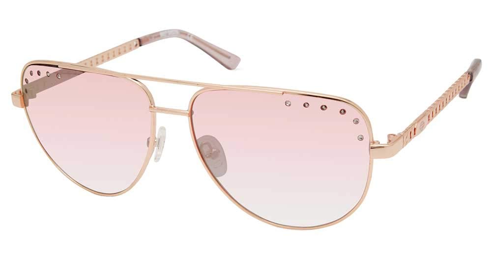 Harley-Davidson Women's Modern Pilot Sunglasses, Pink, 59-14-145