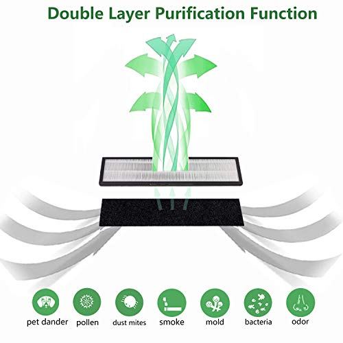 Eureka NEA120 True HEPA Filter, Compatible with Eureka Instant Clear NEA120 (NEA-F1/ NEA-C1) and Toshiba Smart WiFi (CAF-W36USW) Air Purifier, 2 pack