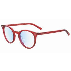 Kate Spade New York Women's Misa Blue Light Reading Glasses Round, Red/Demo Lens, 49mm, 21mm + 2.5