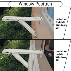 BJADE'S Universal Window Air Conditioner Bracket,Light Duty,Support Up to 85lbs,Fits for 5000-12,000 BTU AC Units.