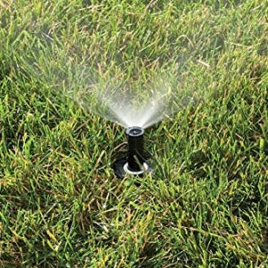 Rain Bird 1802QDSPRS Pressure Regulating (PRS) Professional Dual Spray Pop-Up Sprinkler, 90° Quarter Circle Pattern, 8' - 15' Spray Distance, 2" Pop-up Height , Black