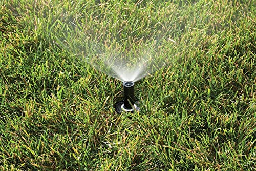 Rain Bird 1802QDSPRS Pressure Regulating (PRS) Professional Dual Spray Pop-Up Sprinkler, 90° Quarter Circle Pattern, 8' - 15' Spray Distance, 2" Pop-up Height , Black