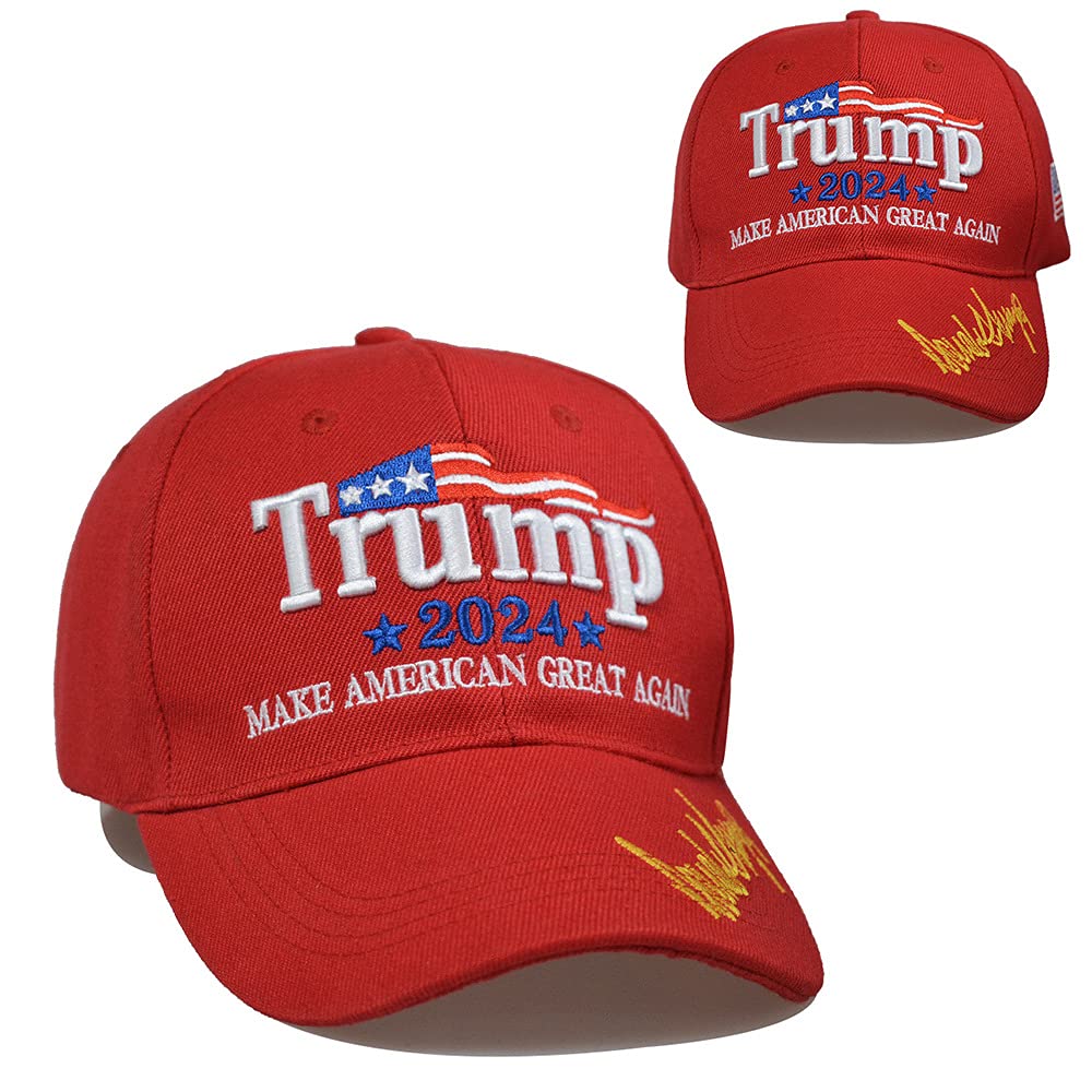 Bestmaple Camouflage Make America Great Again Embroidered Hat MAGA USA Baseball Cap (Make Red)