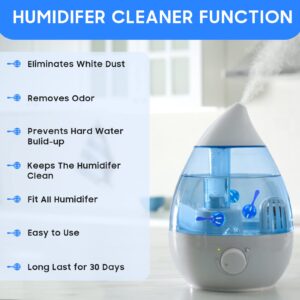 Leemone Humidifier Cleaner 12 Pack, Demineralization Cleaning Ball, Works in All humidifiers and Fish Tanks, Purifies Water, Prevents Hard Water Build-Up, Eliminates White Dust and Odor