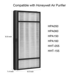 Nyingchi HRF-H1 HEPA Filter,Compatible with Honeywell HPA050, HPA060,HPA150, HPA160, HHT055 and HHT155 Air Purifier.Part # HRF-H1, HRF-H2 and H Filter, 2-Pack