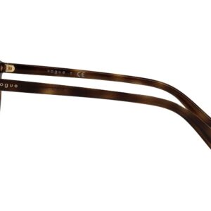 Vogue Eyewear Women's VO5374SF Low Bridge Fit Round Sunglasses, Dark Havana/Dark Brown, 55 mm