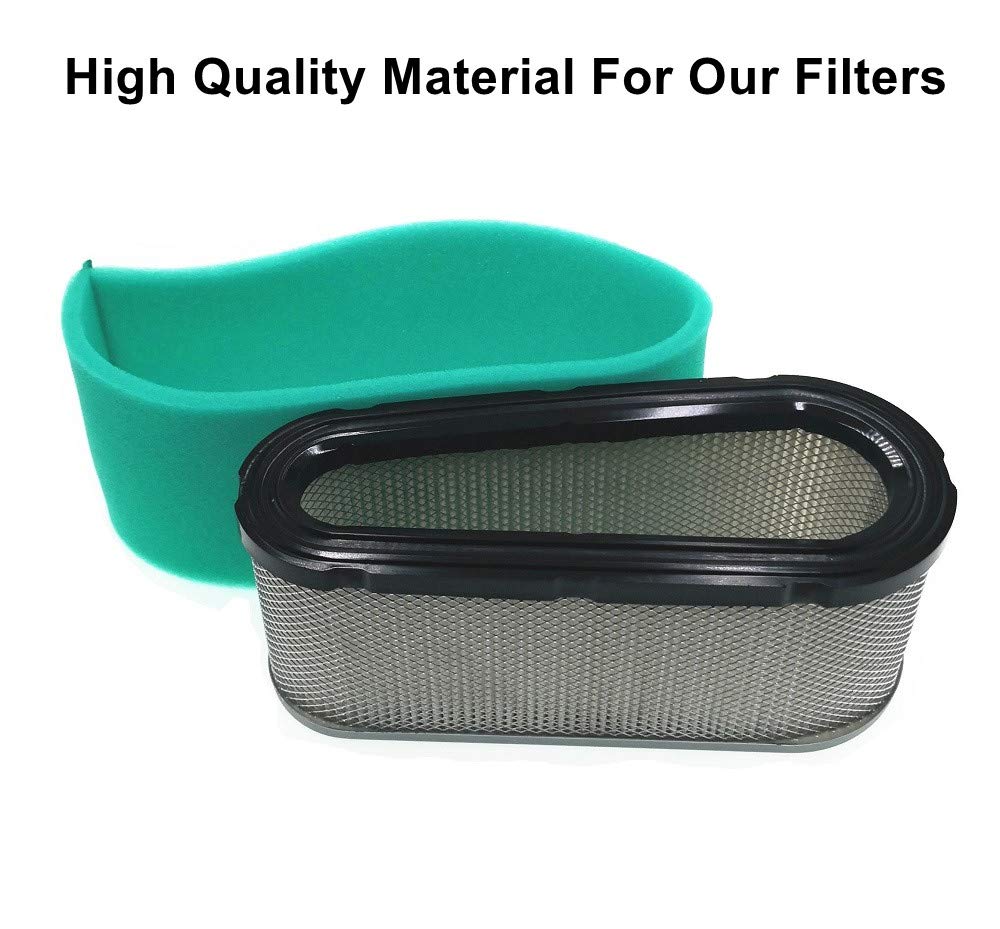 MOWFILL 496894 493909 Air Filter Replace for BS 496894S with 272403S 272403 Pre Filter Fits Craftsman John Deree 12.5-17HP 5053K Lawn Mower Air Cleaner Element