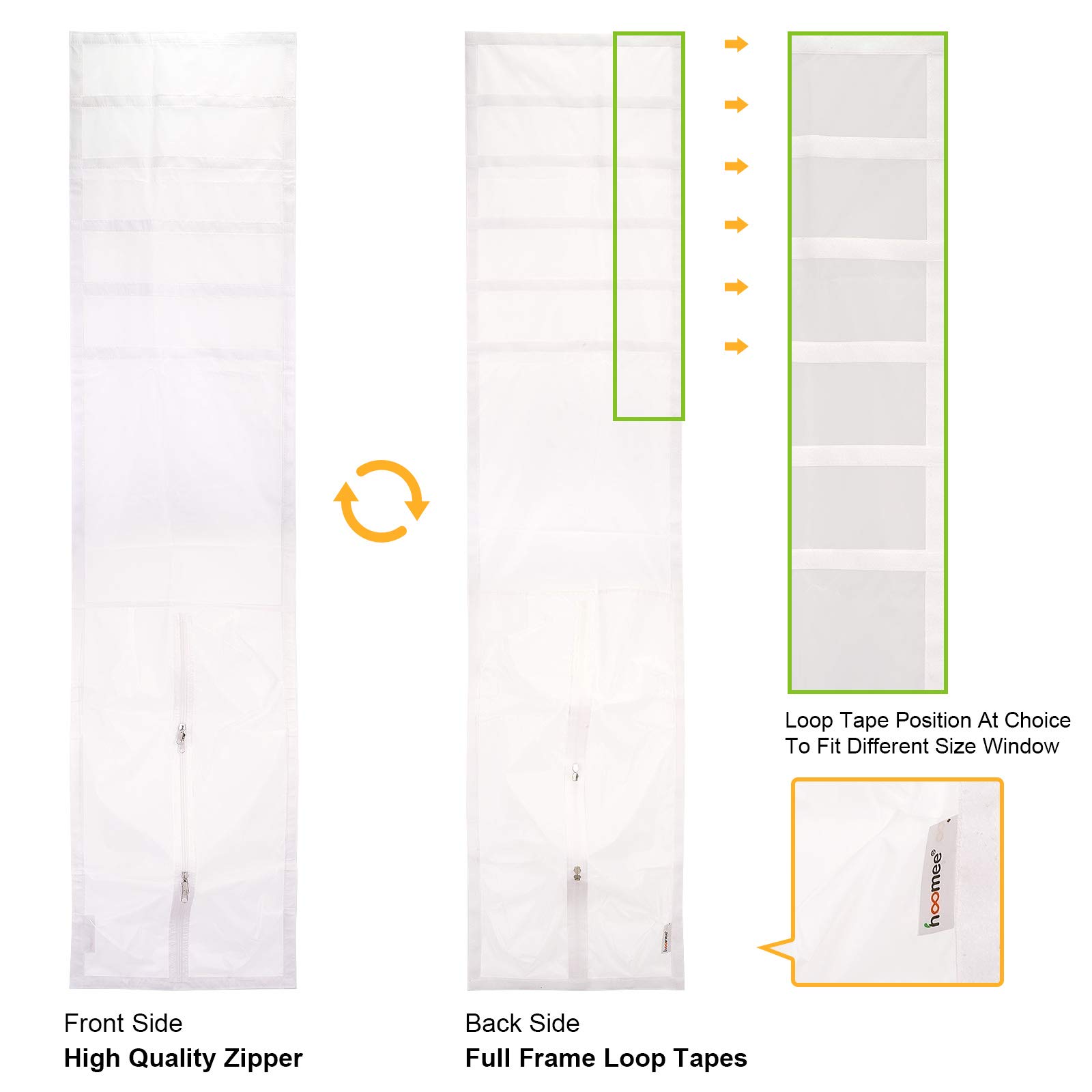 HOOMEE Air Lock for Portable Air Conditioner,Window Seal for Mobile Air Conditioning. Max Size 14x60 Inch