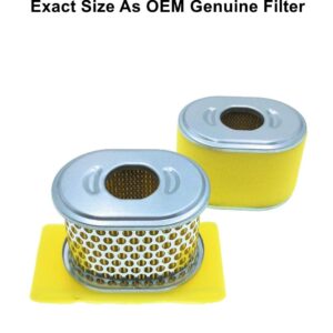 MOWFILL 2 Pack 17210-ZE1-505 Air Filter Replace for Honda 17210-ZE1-820, 17210-ZE1-822, 17210-Z4M-821 Air Cleaner Cartridge with Pre Filter Fits Honda GX160 GX200 GX140 Engine