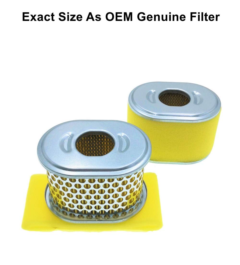 MOWFILL 2 Pack 17210-ZE1-505 Air Filter Replace for Honda 17210-ZE1-820, 17210-ZE1-822, 17210-Z4M-821 Air Cleaner Cartridge with Pre Filter Fits Honda GX160 GX200 GX140 Engine