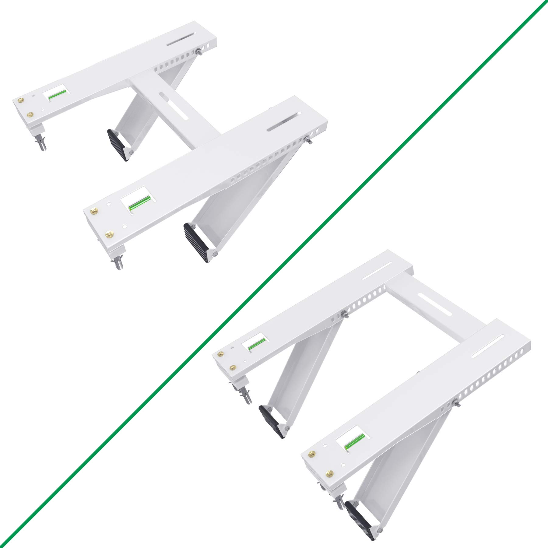 Forestchill Window Air Conditioner Bracket, Heavy Duty Window AC Support Bracket with 2 Arms, Universal Fit 5,000 to 22,000 BTU A/C Units, Up to 200 lbs