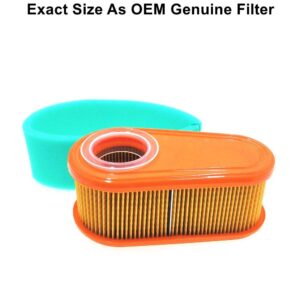 MOWFILL 2 Pack 795066 Air Filter Replace for BS 5419,796254 OEM Air Cleaner Cartridge with 796254 Pre Filter Fits Lawn Mower Air Cleaner Element