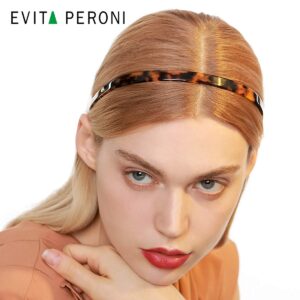 EVITA PERONI Hair Band for Eyewear, No Pressure, Non Slip Fashion Thin Headbands for Women - Tortoise - Hairband for Women's Hair