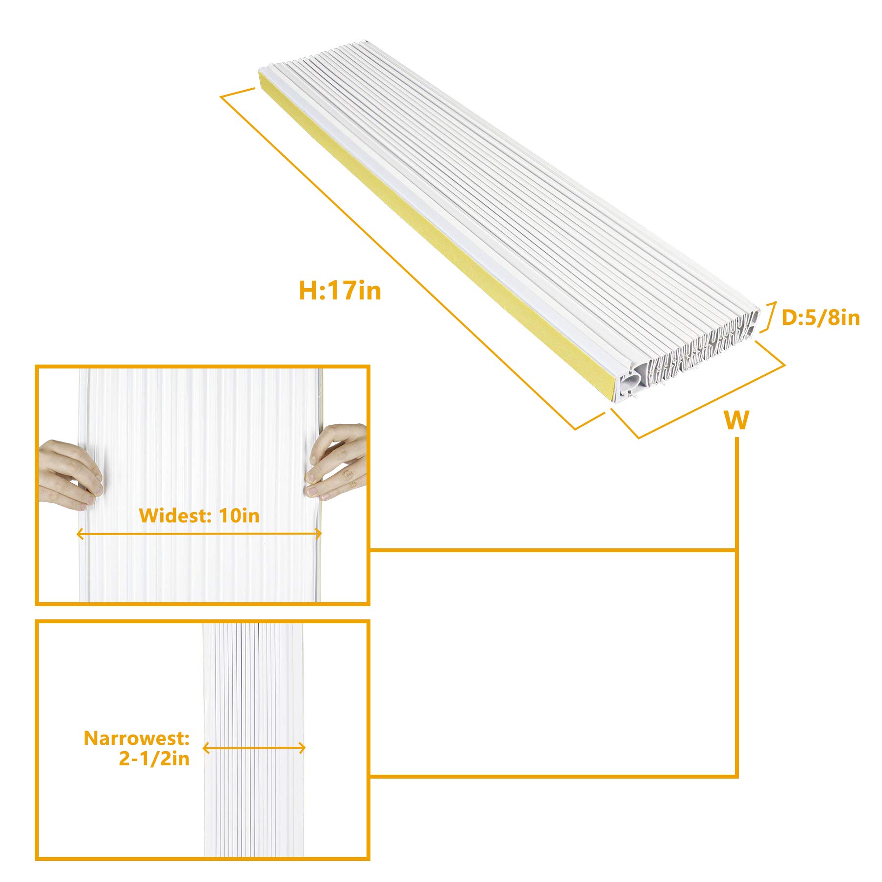 LBG Products Air Conditioner Side Panel Kit for Window AC Units, Fits Up to 17" H x 10" W,Double Layers Window AC Side Panels Kit for Window Air Conditioner Replacement Screen,2 Pack