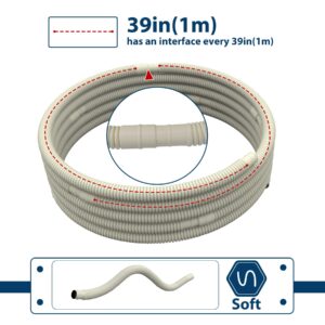 Pearwow AC Water Drain Hose Flexible for Universal Ductless Mini-Split Air Conditioner Heat Pump System (26ft)