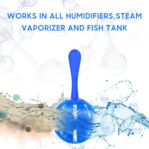 Leemone Humidifier Cleaner 12 Pack, Demineralization Cleaning Ball, Works in All humidifiers and Fish Tanks, Purifies Water, Prevents Hard Water Build-Up, Eliminates White Dust and Odor