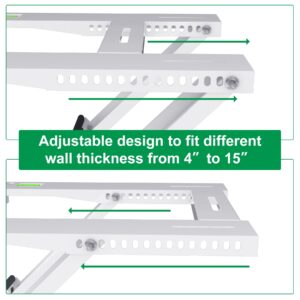 Forestchill Window Air Conditioner Bracket, Heavy Duty Window AC Support Bracket with 2 Arms, Universal Fit 5,000 to 22,000 BTU A/C Units, Up to 200 lbs