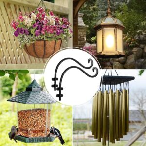 Maosen 16 Inch Plant Hangers Outdoor 2 Pack Black, Heavy Duty Plant Hanging Bracket Hook for Flowers Baskets Planter Pots Bird Feeder Lanterns Wind Chimes Outdoor Indoor