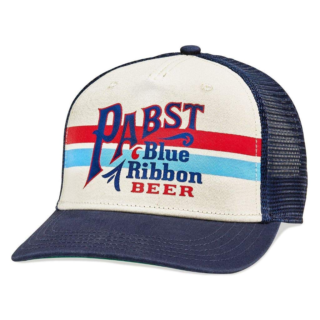 AMERICAN NEEDLE Sinclair Pabst Blue Ribbon Beer Baseball Hat Adjustable Snapback Dad Hat (21001A-PBC-NAIV)