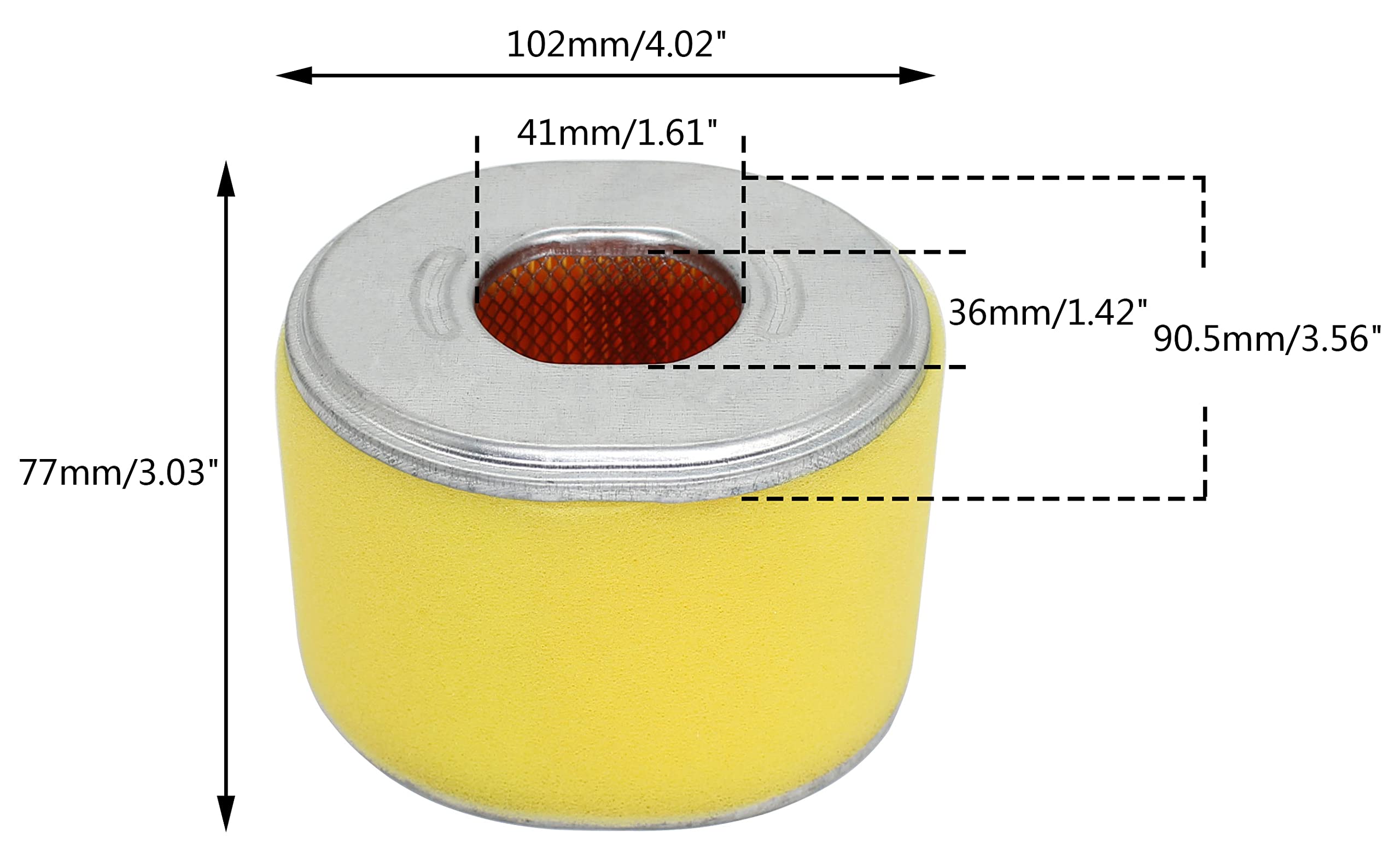 Fullas GX270 Air Filter Compatible with Honda GX240 GX270 8HP 9HP Engine Air Filter Plus Foam, 17210-ZE2-505 Air Filter Replace 17210-ZE2-515, 17210-ZE2-822, 17210-ZE2-821, 17210-ZE2-882 4 Pack