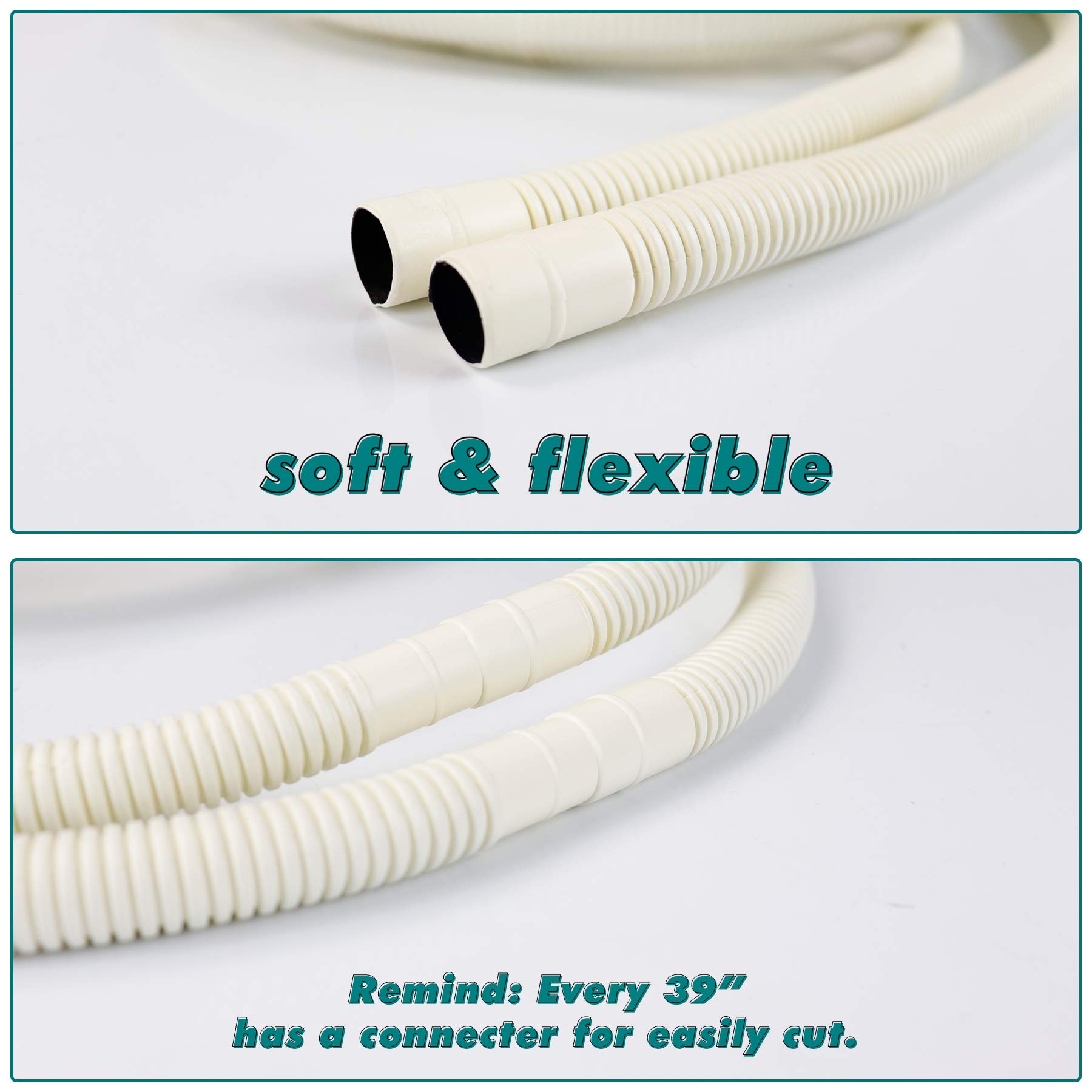 Daisypower Air Conditioner Drain Hose Pipe,26ft for Mini-Split Ductless AC, Heat Pump System,Cooling Only