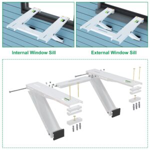 Forestchill Window Air Conditioner Bracket, Heavy Duty Window AC Support Bracket with 2 Arms, Universal Fit 5,000 to 22,000 BTU A/C Units, Up to 200 lbs