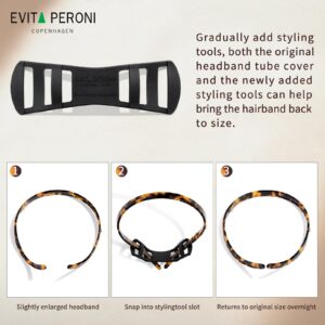 EVITA PERONI Hair Band for Eyewear, No Pressure, Non Slip Fashion Thin Headbands for Women - Tortoise - Hairband for Women's Hair