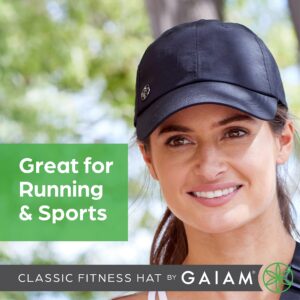 Gaiam Quick-Dry Running Cap with Ponytail Hole - Trendy Leopard Print for Women