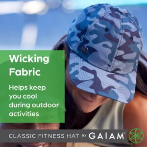 Gaiam Quick-Dry Running Cap with Ponytail Hole - Trendy Leopard Print for Women