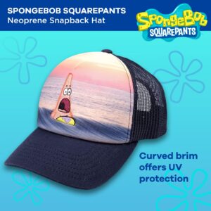 Spongebob Squarepants Trucker Hat, Patrick Star Adjustable Snapback Baseball Cap, Navy Blue, One Size