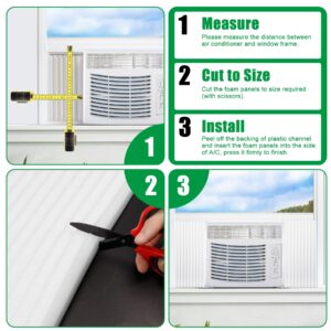 Forestchill Window Air Conditioner Side Panels, Universal Window AC Insulation Foam Panels, Pack of 2 Insulated Window AC Side Panels, 17 x 9 x 7/8 inches