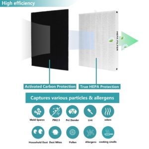 Lhari AP-1512HH True HEPA Filter Replacement, Compatible with Coway Airmega AP-1512HH and 200M Air Purifier, Compare to AP-1512HH-FP, AP-1518R, AP-1519P Air Filter, Item NO #3304899, 2-Pack