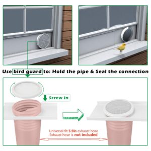 Forestchill Portable Air Conditioner Window Seal Plates Kit for 5.9" Diameter Exhaust Hose, Universal AC Vent Kit for Sliding Windows and Hung Windows, Adjustable Length Sealing Panels for Mobile A/C