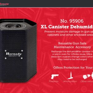 Hornady Reusable Canister Dehumidifier 1500G, 95906 - Portable, Easy to Use Moisture Absorbers for Gun Safes & Cabinets - Prevent Moisture Damage for Gun Safe Accessories, Firearms in Your Gun Vault