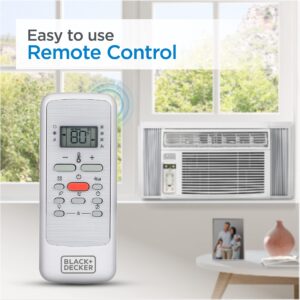 BLACK+DECKER BD145WT6 Window Air Conditioner with Remote Control, 14500 BTU, Cools Up to 700 Square Feet, White