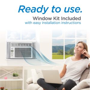 BLACK+DECKER BD145WT6 Window Air Conditioner with Remote Control, 14500 BTU, Cools Up to 700 Square Feet, White