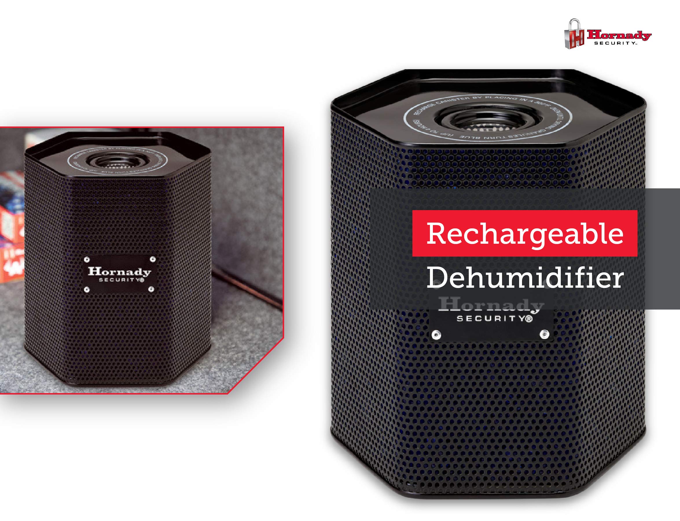 Hornady Reusable Canister Dehumidifier 1500G, 95906 - Portable, Easy to Use Moisture Absorbers for Gun Safes & Cabinets - Prevent Moisture Damage for Gun Safe Accessories, Firearms in Your Gun Vault