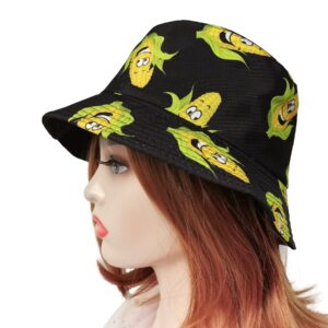 Corn Cob Fisherman Hats Summer Travel Bucket Beach Sun Hat Outdoor Cap for Women Kids Teen Girls