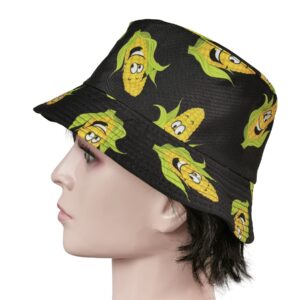 Corn Cob Fisherman Hats Summer Travel Bucket Beach Sun Hat Outdoor Cap for Women Kids Teen Girls