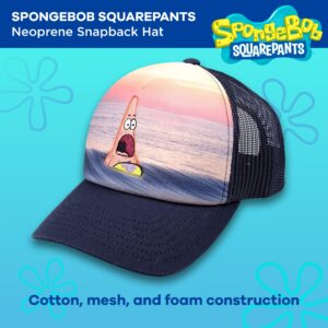 Spongebob Squarepants Trucker Hat, Patrick Star Adjustable Snapback Baseball Cap, Navy Blue, One Size